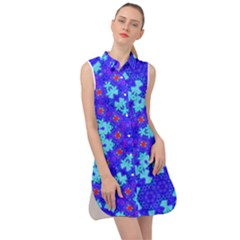 Blueberry Sleeveless Shirt Dress by LW323
