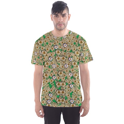 Florals In The Green Season In Perfect  Ornate Calm Harmony Men s Sport Mesh Tee by pepitasart