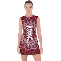 Redyarn Lace Up Front Bodycon Dress by LW323