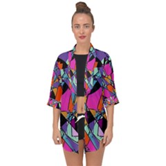 Abstract 2 Open Front Chiffon Kimono by LW323