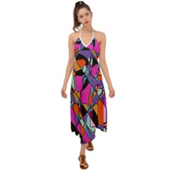 Abstract 2 Halter Tie Back Dress  by LW323