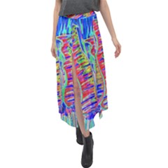 Vibrant-vases Velour Split Maxi Skirt