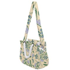 Folk Floral Pattern  Abstract Flowers Surface Design  Seamless Pattern Rope Handles Shoulder Strap Bag by Eskimos