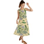 Folk floral pattern. Abstract flowers surface design. Seamless pattern Summer Maxi Dress