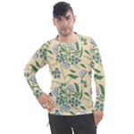 Folk floral pattern. Abstract flowers surface design. Seamless pattern Men s Pique Long Sleeve Tee