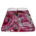Roses Marbling  Fitted Sheet (Queen Size)