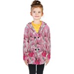 Roses Marbling  Kids  Double Breasted Button Coat