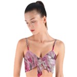 Roses Marbling  Woven Tie Front Bralet