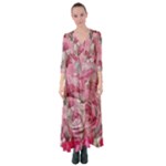 Roses Marbling  Button Up Maxi Dress
