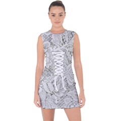 Lacy Lace Up Front Bodycon Dress by LW323