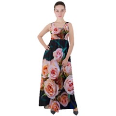 Sweet Roses Empire Waist Velour Maxi Dress
