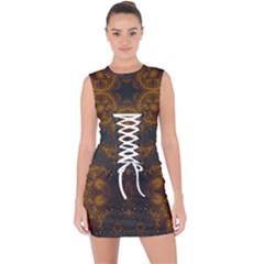 Sweet Dreams Lace Up Front Bodycon Dress by LW323