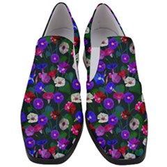Watercolor Flowers  Bindweed  Liana Women Slip On Heel Loafers by SychEva