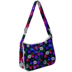 Watercolor Flowers  Bindweed  Liana Zip Up Shoulder Bag by SychEva