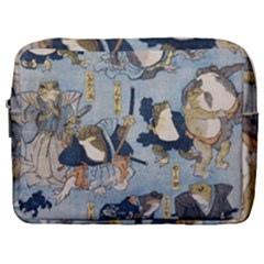 Famous Heroes Of The Kabuki Stage Played By Frogs  Make Up Pouch (large) by Sobalvarro