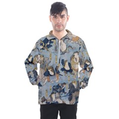 Famous Heroes Of The Kabuki Stage Played By Frogs  Men s Half Zip Pullover by Sobalvarro