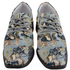 Famous Heroes Of The Kabuki Stage Played By Frogs  Women Heeled Oxford Shoes by Sobalvarro