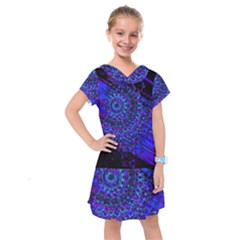 Uv Mandala Kids  Drop Waist Dress by MRNStudios