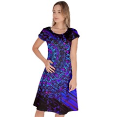 Uv Mandala Classic Short Sleeve Dress by MRNStudios