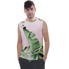 Palm Leaves On Pink Men s Regular Tank Top by goljakoff