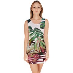 Tropical Leaves Bodycon Dress by goljakoff