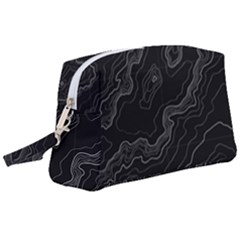 Topography Map Wristlet Pouch Bag (large) by goljakoff