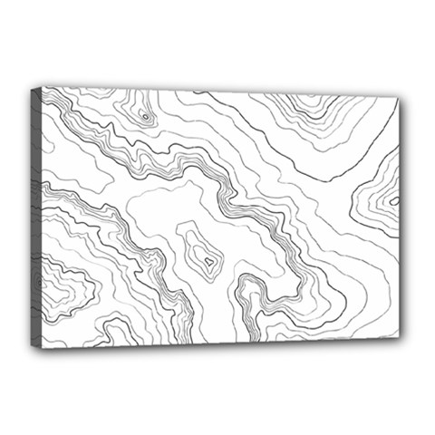 Topography Map Canvas 18  X 12  (stretched) by goljakoff