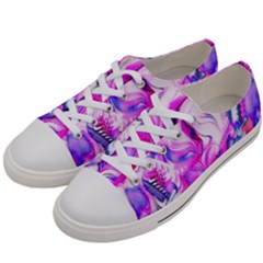 Hot Pink Fuchsia Flower Fantasy  Women s Low Top Canvas Sneakers by CrypticFragmentsDesign