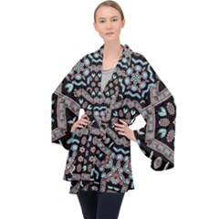 Zaz Long Sleeve Velvet Kimono 