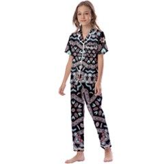 Zaz Kids  Satin Short Sleeve Pajamas Set by LW323