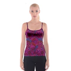Unusual Circles  Abstraction Spaghetti Strap Top by SychEva