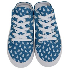 Cute Minimalistic Pattern With Light Blue Birds On Blue Background In  Hand-drawn Style    Half Slippers by EvgeniiaBychkova
