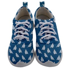 Cute Minimalistic Pattern With Light Blue Birds On Blue Background In  Hand-drawn Style    Mens Athletic Shoes by EvgeniiaBychkova