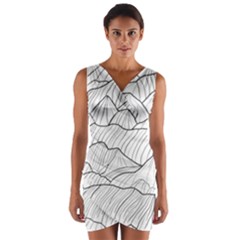 Mountains Wrap Front Bodycon Dress by goljakoff
