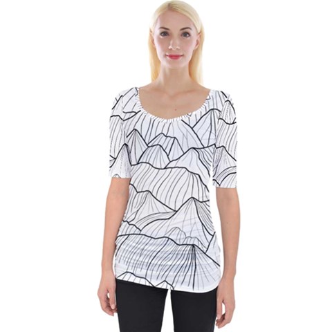 Mountains Wide Neckline Tee by goljakoff
