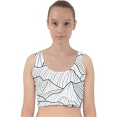 Mountains Velvet Racer Back Crop Top by goljakoff