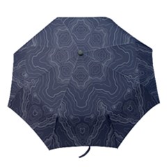 Blue Topography Folding Umbrellas by goljakoff