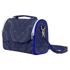 Blue Topography Satchel Shoulder Bag by goljakoff