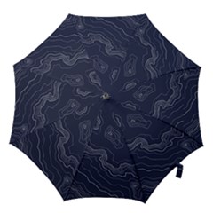Topography Map Hook Handle Umbrellas (large) by goljakoff