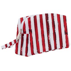 Red Stripes Wristlet Pouch Bag (large) by goljakoff