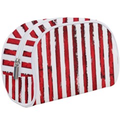 Red Stripes Make Up Case (large) by goljakoff