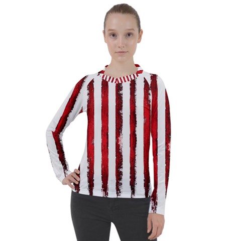 Red Stripes Women s Pique Long Sleeve Tee by goljakoff