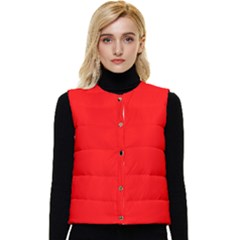 Color Red Women s Button Up Puffer Vest by Kultjers