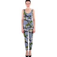 Pear Branch With Flowers One Piece Catsuit by SychEva