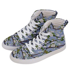 Pear Branch With Flowers Men s Hi-top Skate Sneakers by SychEva