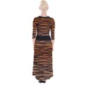 Tiger stripes, black and orange, asymmetric lines, wildlife pattern Quarter Sleeve Wrap Maxi Dress View2
