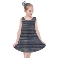 Wooden Linear Geometric Design Kids  Summer Dress by dflcprintsclothing