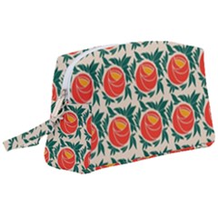 Rose Ornament Wristlet Pouch Bag (large) by SychEva