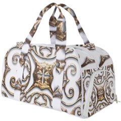 Gold Design Burner Gym Duffel Bag by LW323
