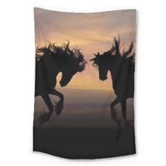 Evening Horses Large Tapestry by LW323